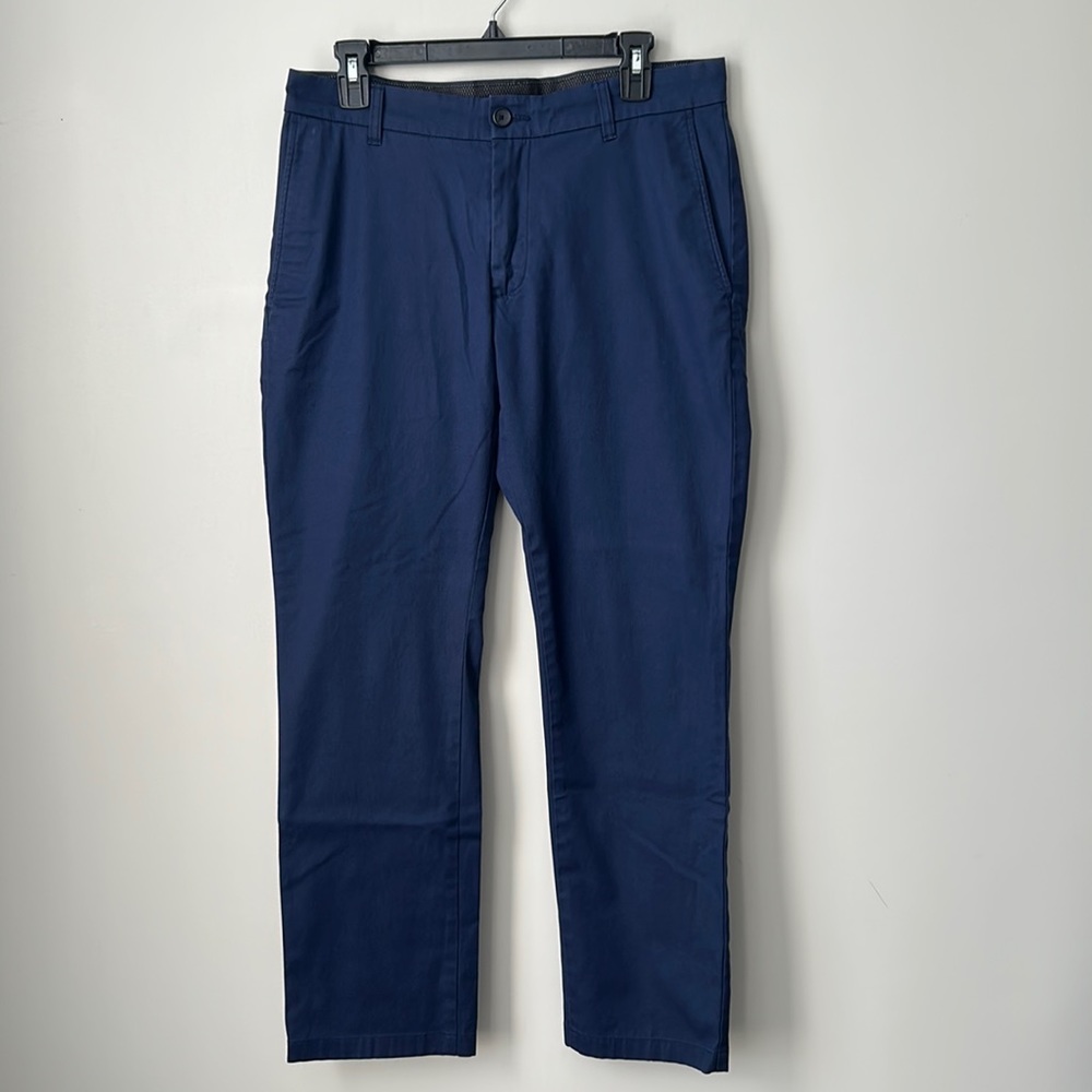 Navy Pants - Travel Tech Slim Fit Flat Front Casual - Jos. A. Bank, 33W x 30L